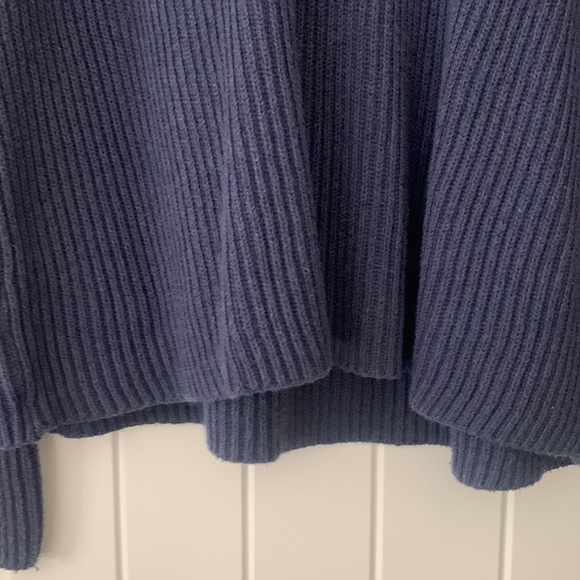 PACT Navy Heather V-Neck Sweater - Picture 4 of 9